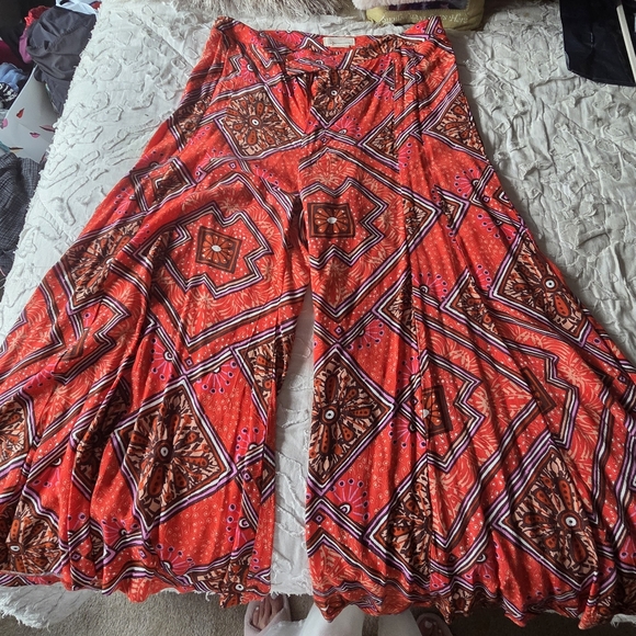 Anthropologie Vibrant Geometric Wide-Leg Pants - Picture 1 of 5